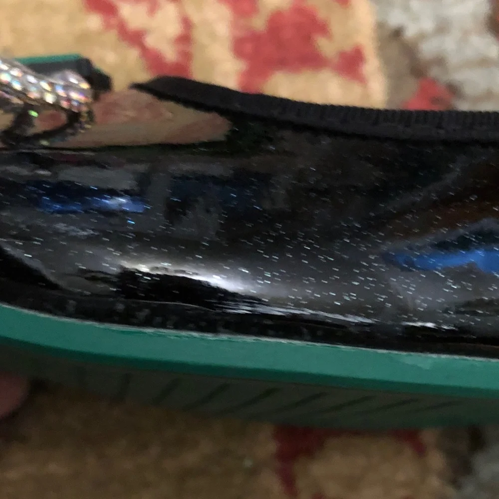 WICKED Elphaba-inspired Children’s Sparkly Black Flats with Sparkly Bow Accent - Picture 8 of 11